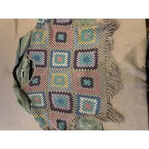 Boston Proper Multicolor Crochet Knit Top Size S/M